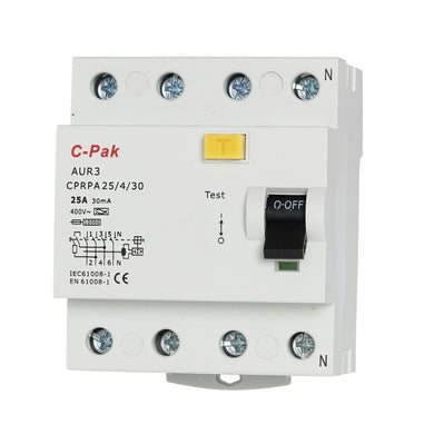 RCD - CPRPA- Type A - 4 Pole - 4 Module