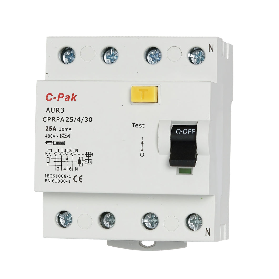 RCD - CPRPATD- Type A - 4 Pole - 4 Module