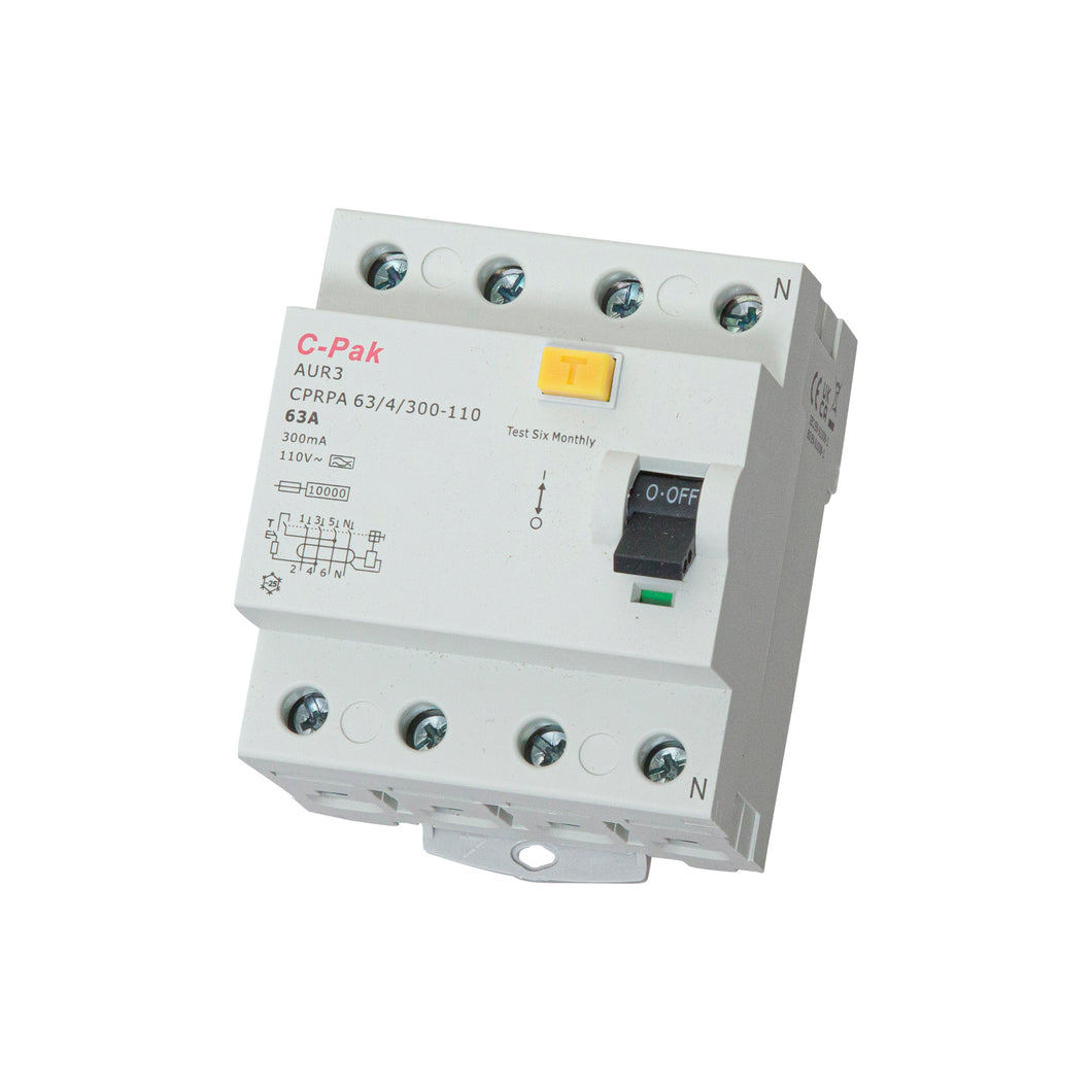 RCD - CPRPA- Type A - 4 Pole - 4 Module - 110V