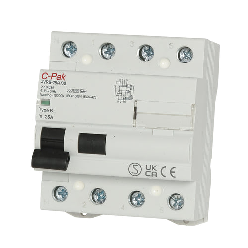 RCD - JVRB - Type B - 4 Pole - 4 Module